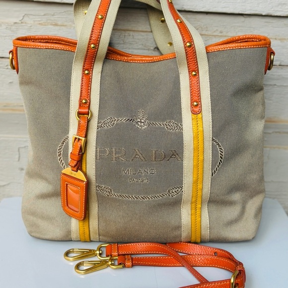 PRADA tote bag 2 way canvas - Picture 13 of 17